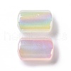 UV Plating Rainbow Iridescent Luminous Acrylic Beads OACR-E010-09-2