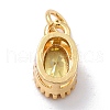 Real 18K Gold Plated Brass Inlaid Cubic Zirconia Charms ZIRC-L100-079G-04-3