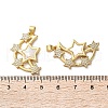 Brass Micro Pave Cubic Zirconia Pendants KK-U070-20G-3
