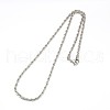 Tarnish Resistant Fashionable 304 Stainless Steel Rope Chain Necklace Making STAS-A028-N052P-1