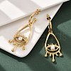 304 Stainless Steel Shell Pearl Dangle Stud Earrings for Women EJEW-U051-06G-3