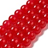 Baking Painted Imitation Jade Glass Round Bead Strands X1-DGLA-Q021-8mm-05-2