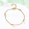 304 Stainless Steel Rolo Chain Bracelets for Women BJEW-C094-09G-1