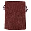 Christmas Theme Jute Cloth Storage Bags ABAG-F010-01B-07-3