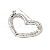 Heart Zinc Alloy Rhinestone Brooches for Backpack Clothes JEWB-R069-01P-2