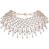 Fingerinspire Crystal Rhinestone Bib Necklace NJEW-FG0001-01KCG-1