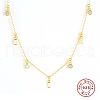 925 Sterling Silver Tassel Rectangle Bib Necklaces AX7993-2-1