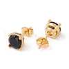 6 Pairs Cubic Zirconia Flat Round Stud Earrings EJEW-G291-04A-M-6