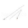 Anti-Tarnish Rhodium Plated 925 Sterling Silver Stud Earring Findings STER-N016-07K-2
