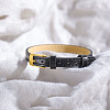 CALFOVERA 1Pc Leather Textured Bracelet Straps Slide Wristbands for Slide Charms AJEW-CL0001-01B-3