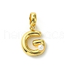 Rack Plating Brass with ABS Plastic Pearl European Dangle Charms KK-G501-02G-G-1