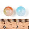 Spray Painting Imitation Jade Glass Beads GLAA-L046-8mm-03C-4
