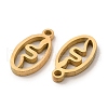 Ion Plating(IP) 304 Stainless Steel Charms STAS-F292-02G-2