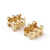 Brass Bear Hoop Earrings for Women EJEW-L234-082G-2