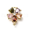 Brass Micro Pave Cubic Zirconia Pendants KK-M295-15G-02-1