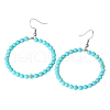 Fashionable Natural Turquoise Hoop Earrings for Women KJ9273-2-1