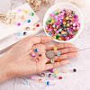 Two Tone Transparent Crackle Acrylic Beads CACR-TA0001-01-17