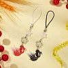 4Pcs 2 Styles Acrylic Fish Charm Mobile Straps HJEW-JM02682-S-1