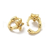 Brass Micro Pave Cubic Zirconia Hoop Earring EJEW-C088-01B-G-2