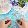 SUNNYCLUE 50Pcs 5 Colors UV Plating Transparent Rainbow Iridescent Acrylic Beads OACR-SC0001-85-3