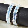Sqaure Opalite Beads Stretch Bracelets for Women Men BJEW-C097-06X-3