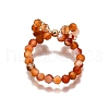 Natural Carnelian Finger Rings RJEW-TA00204-03-4