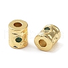 Brass Micro Pave Cubic Zirconia Beads KK-A189-07G-2