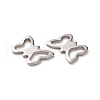 Tarnish Resistant Filigree 304 Stainless Steel Butterfly Charms STAS-N025-07-3