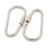 Non-Tarnish 304 Stainless Steel Screw Carabiner Lock Charms STAS-C092-09A-P-2