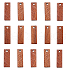 20Pcs Walnut Wood Pendants WOOD-CJ0001-25-4