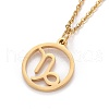 304 Stainless Steel Pendant Necklaces NJEW-Z004-01G-1