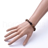 Natural Wood Beads Stretch Bracelets BJEW-JB05231-05-4