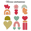 2Pcs 2 Style Acrylic Earring Handwork Template DIY-WH0572-003-4
