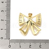 Rack Plating Brass Micro Pave Cubic Zirconia Pendants KK-G500-03A-G-3