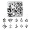 60Pcs 10 Styles Tibetan Style Alloy Pendants FIND-FS0002-30-1