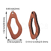 20Pcs Walnut Wood Hollow out Pendants WOOD-CJ0001-22-2