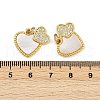 Brass Micro Pave Clear Cubic Zirconia Pendants KK-S526-66G-3