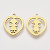 201 Stainless Steel Pendants STAS-S110-067G-1