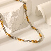 Elegant 316L Surgical Stainless Steel Handmade Twisted Link Chain Necklaces for Sweater JK1254-2