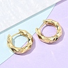 304 Stainless Steel Textured Hoop Earrings for Women EJEW-U060-01A-G-3