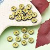 Brass Grade A Rhinestone Spacer Beads RSB038NF-14G-4