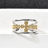 304 Stainless Steel Adjustable Open Cuff Rings RJEW-V011-03GP-1