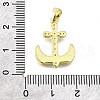 Brass Micro Pave Cubic Zirconia Pendants KK-V007-25G-3