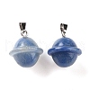 Natural Blue Aventurine Pendants G-B041-01P-09-3