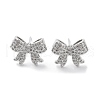 Rack Plating Brass Micro Pave Cubic Zirconia Stud Earring EJEW-C081-32P-1