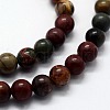 Natural Polychrome Jasper/Picasso Stone/Picasso Jasper Beads Strands G-I199-09-8mm-3