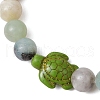 Natural Flower Amazonite Beaded Stretch Bracelets for Women BJEW-JB11095-05-3
