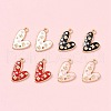 8Pcs 4 Colors Alloy Enamel Pendants ENAM-FS0001-63-7