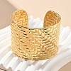 304 Stainless Steel Cuff Bangles for Women AJEW-P127-24G-2