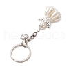Acrylic Imitation Pearl Keychain KEYC-MZ00030-02-4